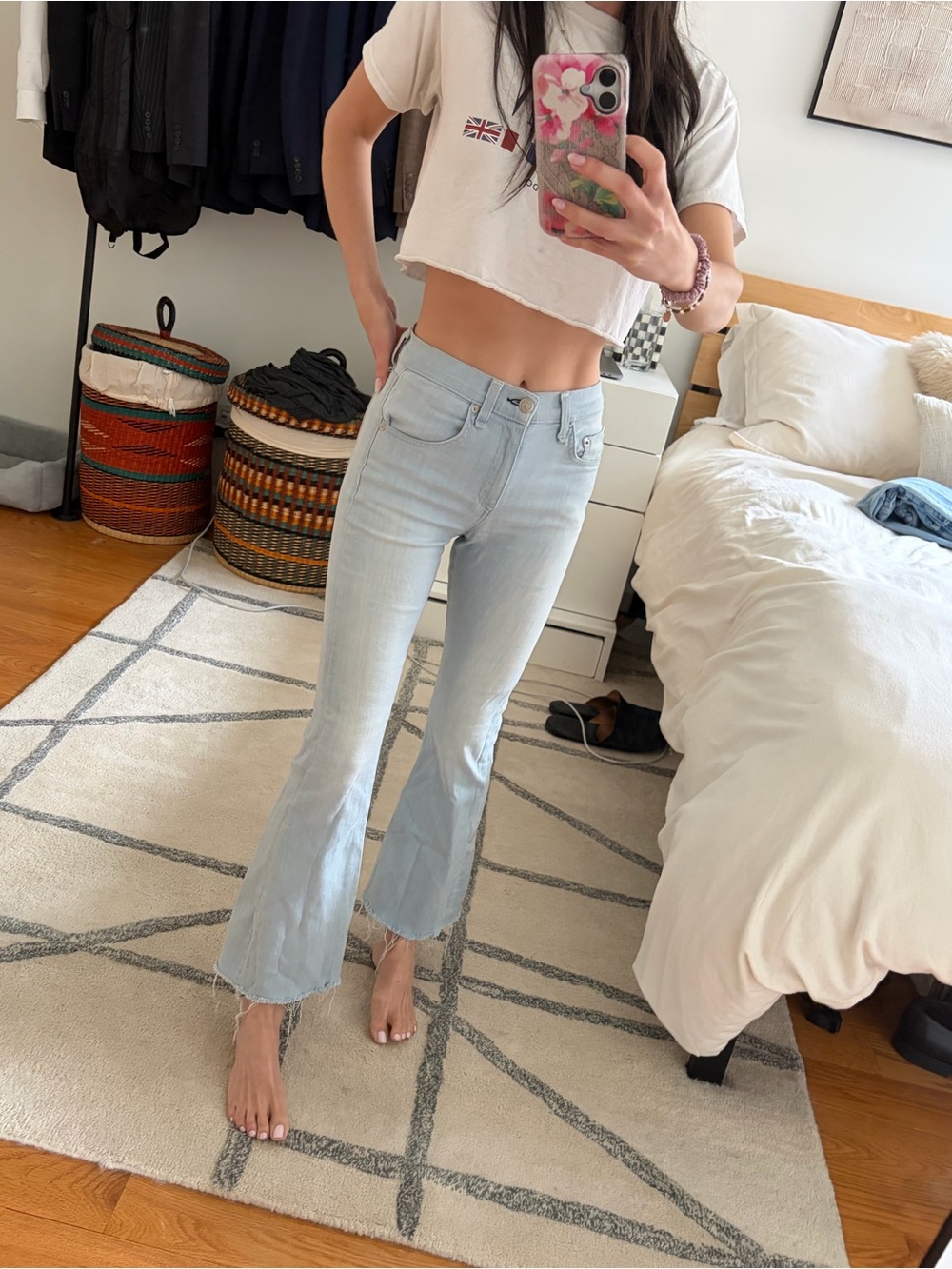 Rag & Bone Light Wash Flared Women's Jeans